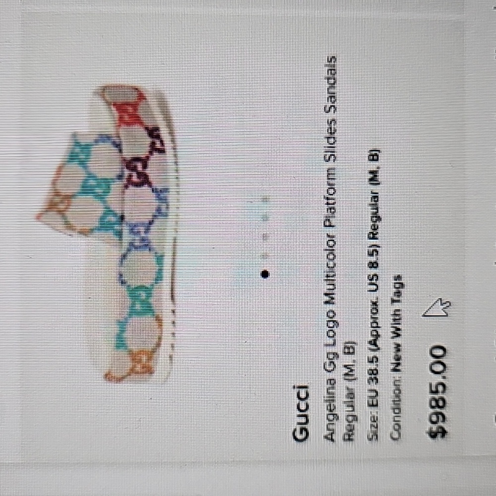 Gucci Angelina Gg Logo Multicolor platform slides sandals